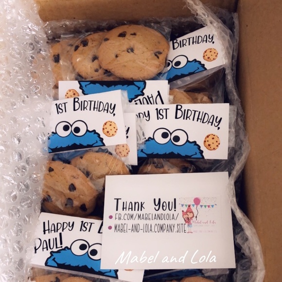 Cookie Monster Themed Birthday Party Favors (70) - Picture 4 of 4